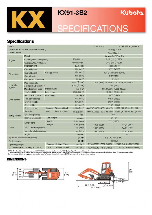 kx91 spec